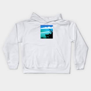 Siluet beach landscapes Kids Hoodie